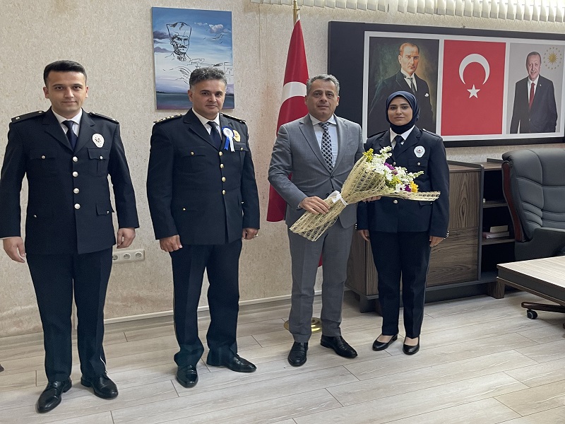 Kaymakam Şahin, 10 Nisan Polis Haftası Münasebetiyle Emniyet Teşkilatı Mensuplarını Kabul Etti.