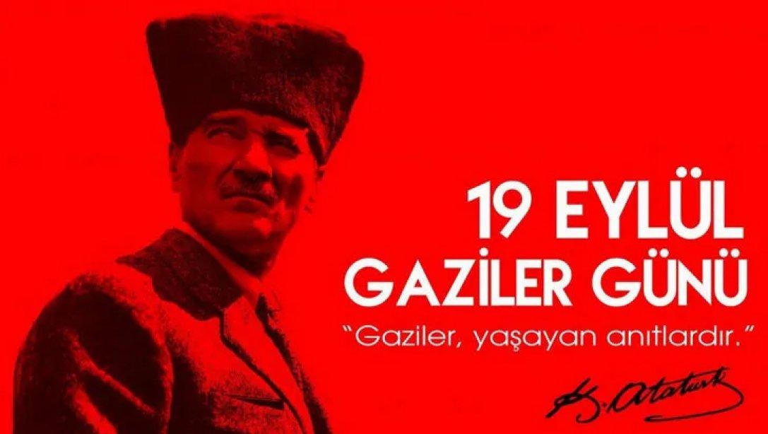 Kaymakam Şahin'in, 19 Eylül Gaziler Günü Mesajı    